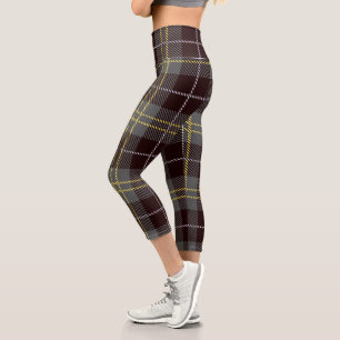 Classic Eleganza Brown Kariert Capri Leggings