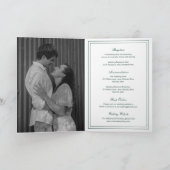 Classic Emerald Green Elegant Wedding Einladung (Innenseite)