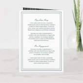 Classic Emerald Green Elegant Wedding Einladung (Rückseite)