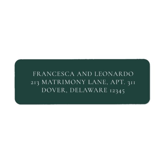 Classic Emerald Green Simple Wedding (Vorne)