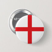 Classic England Flag - St. George's Cross Button (Vorne & Hinten)