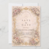 Classic European Baroque Wedding Save The Date (Vorderseite)