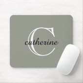 Classic Evergreen Fog Script Monogram Mousepad (Mit Mouse)