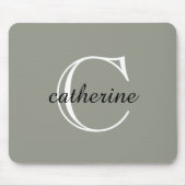 Classic Evergreen Fog Script Monogram Mousepad (Vorne)