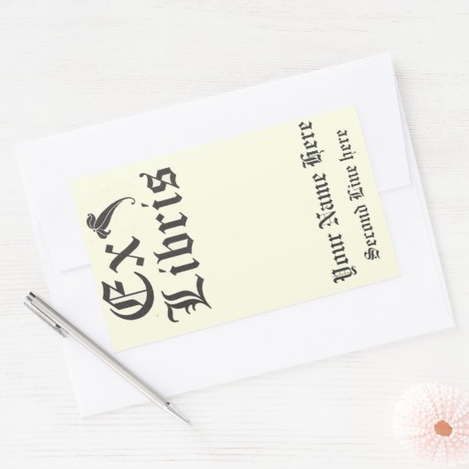 Classic Ex Libris Buchzeichen Rechteckiger Aufkleber (Umschlag)