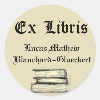 Classic Ex Libris Buchzeichen Runder Aufkleber