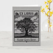 Classic ex libris Card - Leer oder Messenger Karte (Gelbe Blume)
