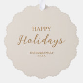 Classic Exquisite Christmas Victorian Angel Xmas Ornament Karte (Rückseite)