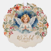 Classic Exquisite Christmas Victorian Angel Xmas Ornament Karte (Vorderseite)