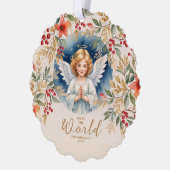 Classic Exquisite Christmas Victorian Angel Xmas Ornament Karte (Links)