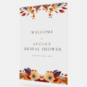 Classic Fall Dry Wildblume Brautparty Willkommen Acrylschild (Winkel)