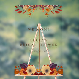 Classic Fall Dry Wildblume Brautparty Willkommen Acrylschild