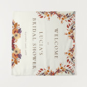 Classic Fall Dry Wildblume Brautparty Willkommen Wandteppich (Vorderseite (Horizontal))