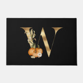 Classic Fall Monogram W mit Pumpkins Fußmatte (Vorderseite)