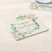 Classic Fall Winter Boho Blumenhochzeit Rechteckiger Pappuntersetzer (angewinkelt)