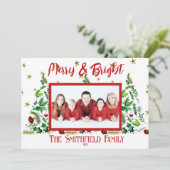 Classic Family Foto "Merry & Bright" Weihnachten (Stehend Vorderseite)