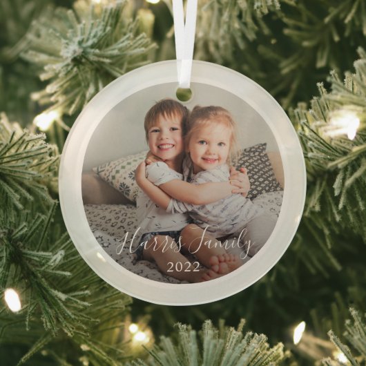 Classic Family Foto Sake Weihnachtsdekoration Ornament Aus Glas (InSitu)