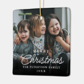 Classic Family Foto Weihnachtsfeier Keramik Orname Keramikornament (Links)
