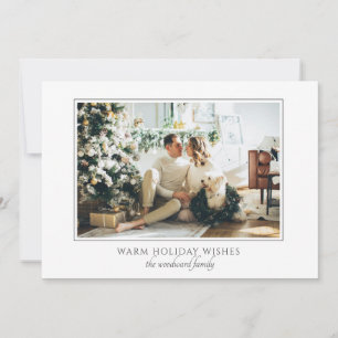 Classic Family Foto Weihnachtsgrüße Feiertagskarte