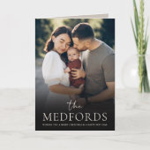 Classic Family Name Foto Weihnachten (Vorderseite)