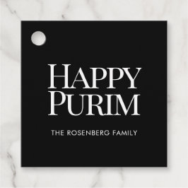 Classic Family Name Happy Purim Geschenkanhänger