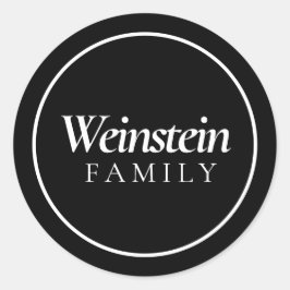 Classic Family Name Purim Sticker