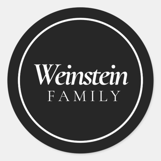 Classic Family Name Purim Sticker (Vorderseite)