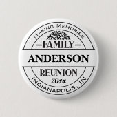 Classic Family Reunion Button Custom Text Badge (Vorderseite)