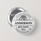 Classic Family Reunion Button Custom Text Badge (Vorne & Hinten)