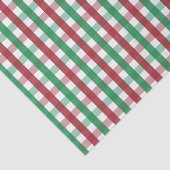 Classic Farmhouse Red & Green Gingham Plaid Seidenpapier (Ausschnitt)