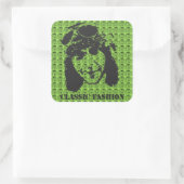 Classic Fashion Graffiti-Aufkleber Quadratischer Aufkleber (Tasche)