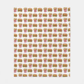 Classic Fast Food Pairing Burger und French Fries Fleecedecke (Vorderseite)