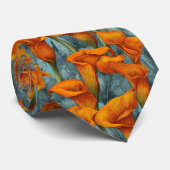 Classic Fathers Day Calla Lilies Flower Krawatte (Gerollt)