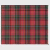 Classic Festival Elegante Rote Tartan Geschenkpapier (Flach)