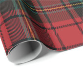 Classic Festival Elegante Rote Tartan Geschenkpapier (Rolleneckpunkt)