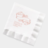 Classic Festive Elegant Quinceanera 15. Party Servietten Mit Folie (Links)