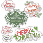 Classic Festive Merry Christmas Sticker Pack (Vorderseite)