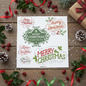 Classic Festive Merry Christmas Sticker Pack