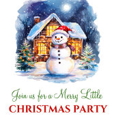 Classic Festive Winter Scene Holiday Invitation Einladung