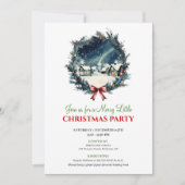 Classic Festive Winter Scene Holiday Invitation Einladung (Vorderseite)