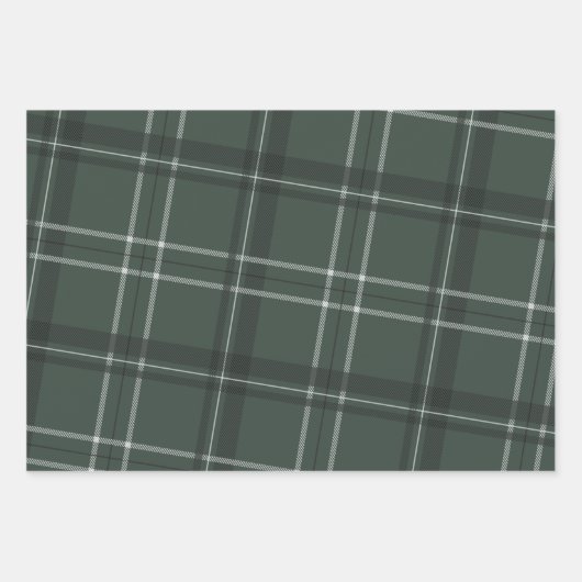 Classic fett Urlaub kariert Jäger grün Geschenkpapier Set (Vorderseite 3)