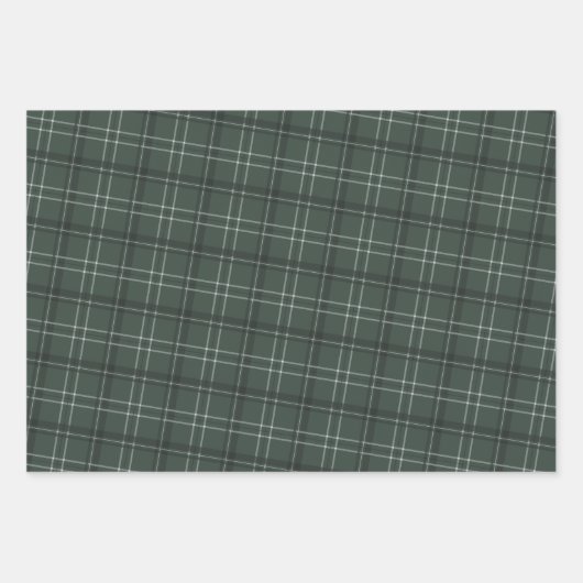 Classic fett Urlaub kariert Jäger grün Geschenkpapier Set (Vorderseite 2)