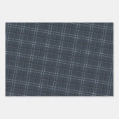 Classic fett Urlaub kariert marineblau Geschenkpapier Set (Vorderseite 2)