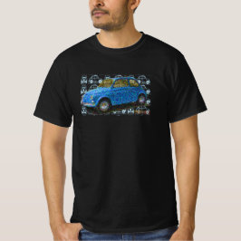 Classic Fiat 500 in Blau T-Shirt