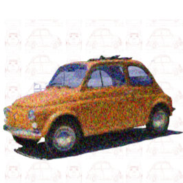 Classic Fiat 500 in blau T-Shirt