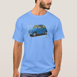 Classic Fiat 500 in hellblau T-Shirt