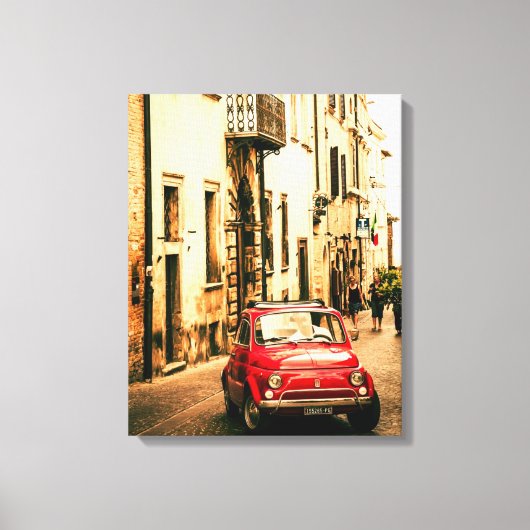 Classic Fiat 500 in Italien Leinwand (Vorderseite)