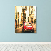 Classic Fiat 500 in Italien Leinwand (Insitu (Holzboden))
