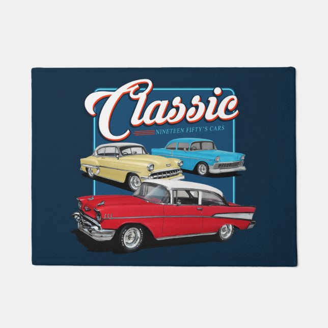 Classic Fifties Cars Fußmatte (Vorderseite)