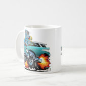 Classic Fifties Frisierte Auto Muscle Car Cartoon Kaffeetasse (Vorderseite Links)